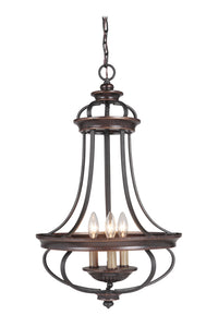 Craftmade - 38733-AGTB - Three Light Foyer Chandelier - Stafford - Aged Bronze/Textured Black