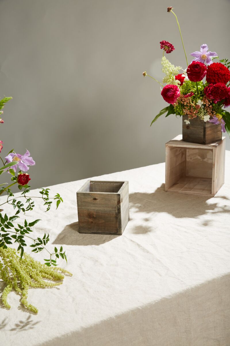 Design Shop Natural Woodland Planter Box, 5" X 5".