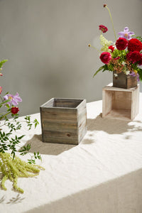Design Shop Natural Woodland Planter Box, 7" X 7".