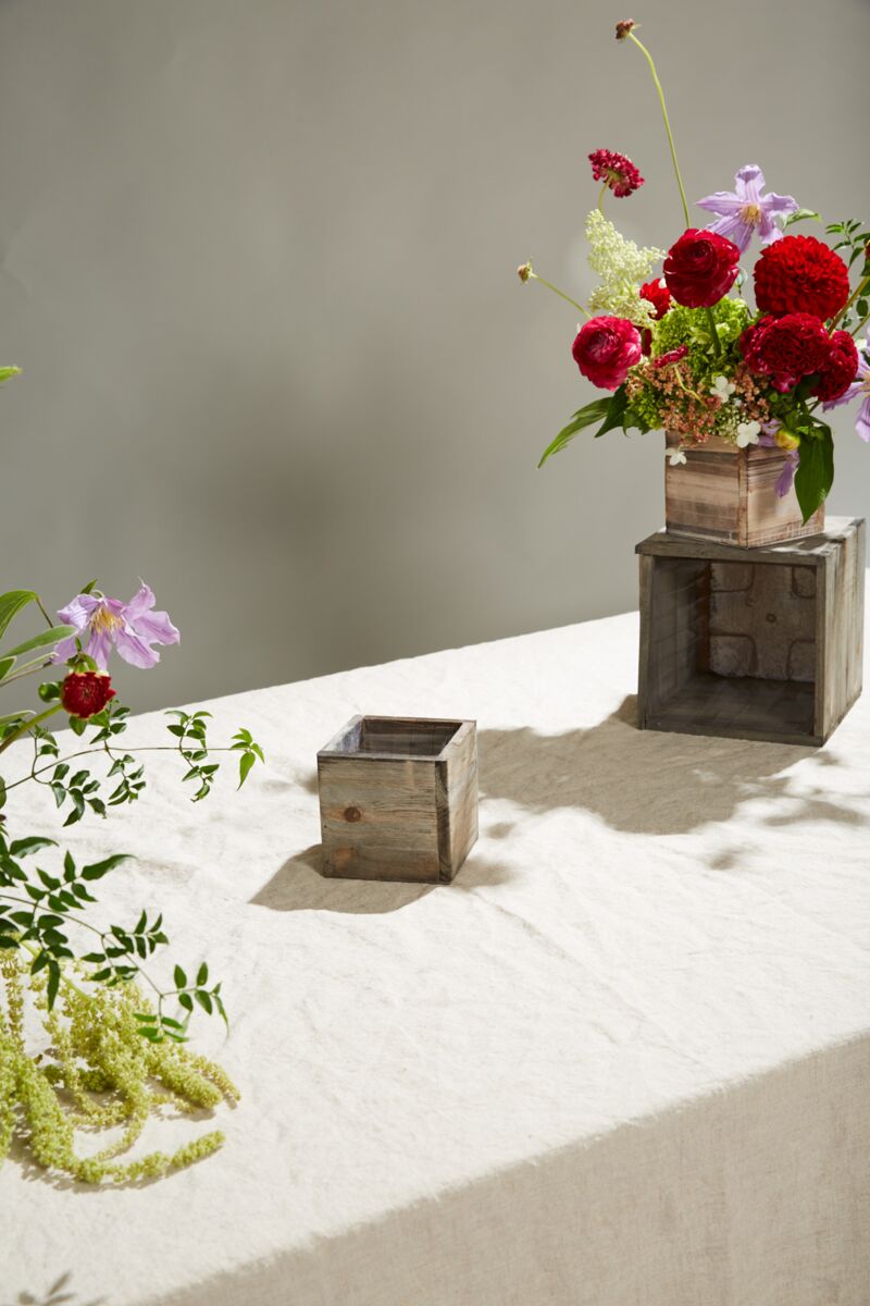 Design Shop Natural Woodland Planter Box, 4" X 4".