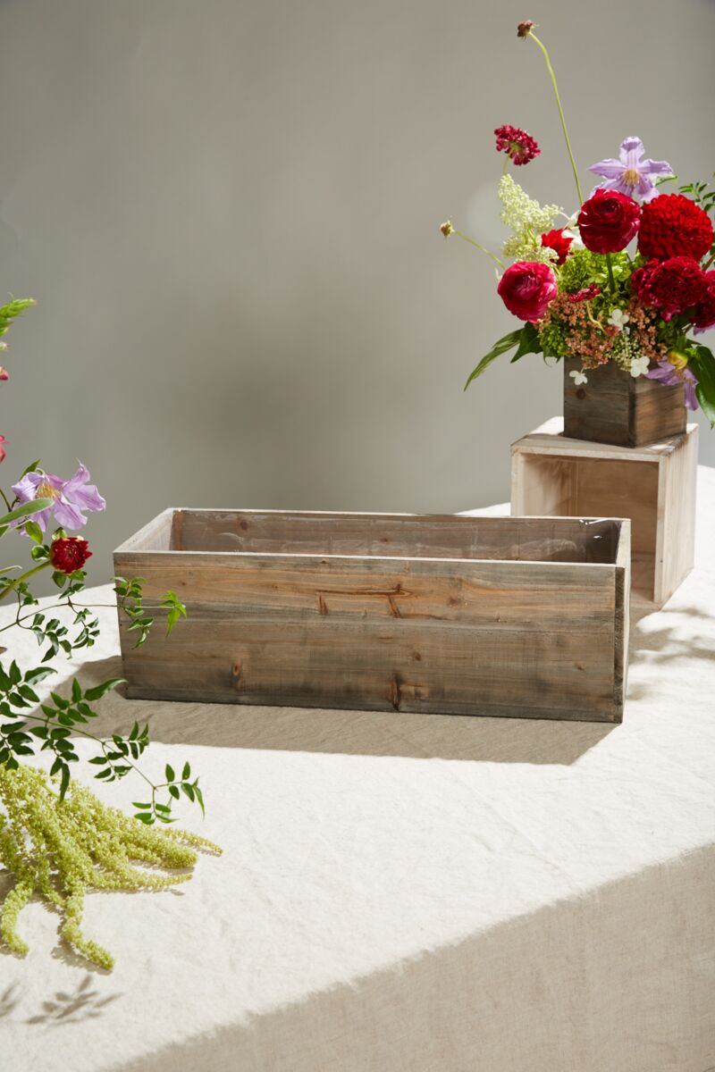 Design Shop Natural Woodland Planter, 18.25" X 5.75".