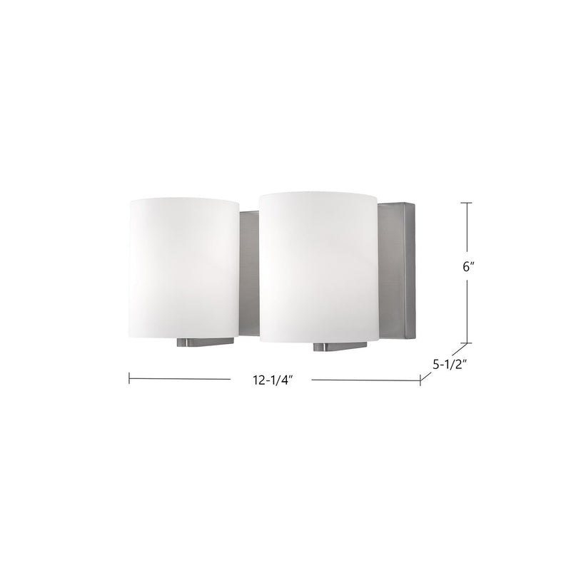 Kuzco Lighting - 70232BN - Two Light Vanity - Bridgewater - Brushed Nickel