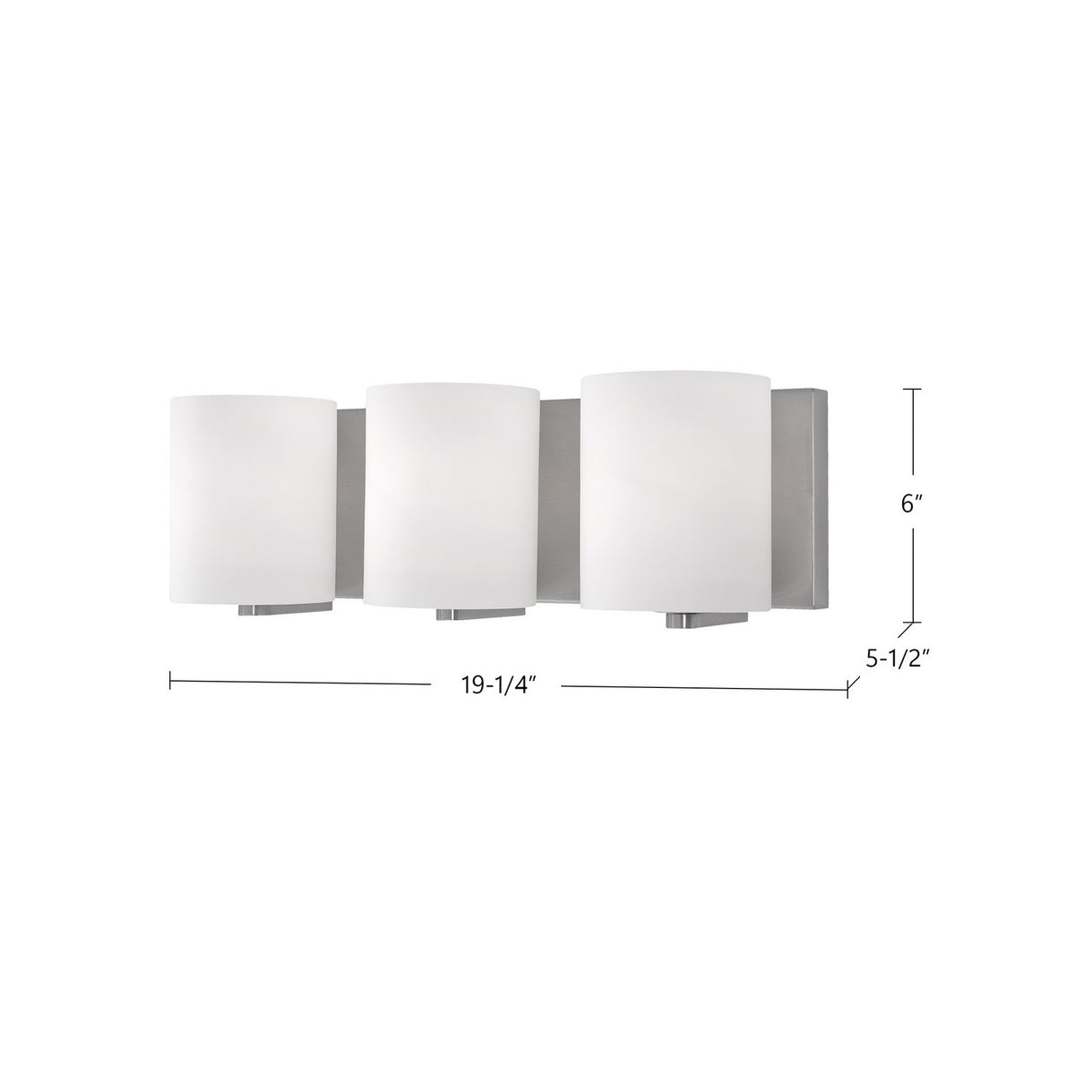 Kuzco Lighting - 70233BN - Three Light Vanity - Bridgewater - Brushed Nickel