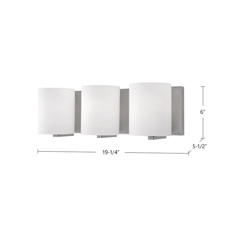 Kuzco Lighting - 70233BN - Three Light Vanity - Bridgewater - Brushed Nickel