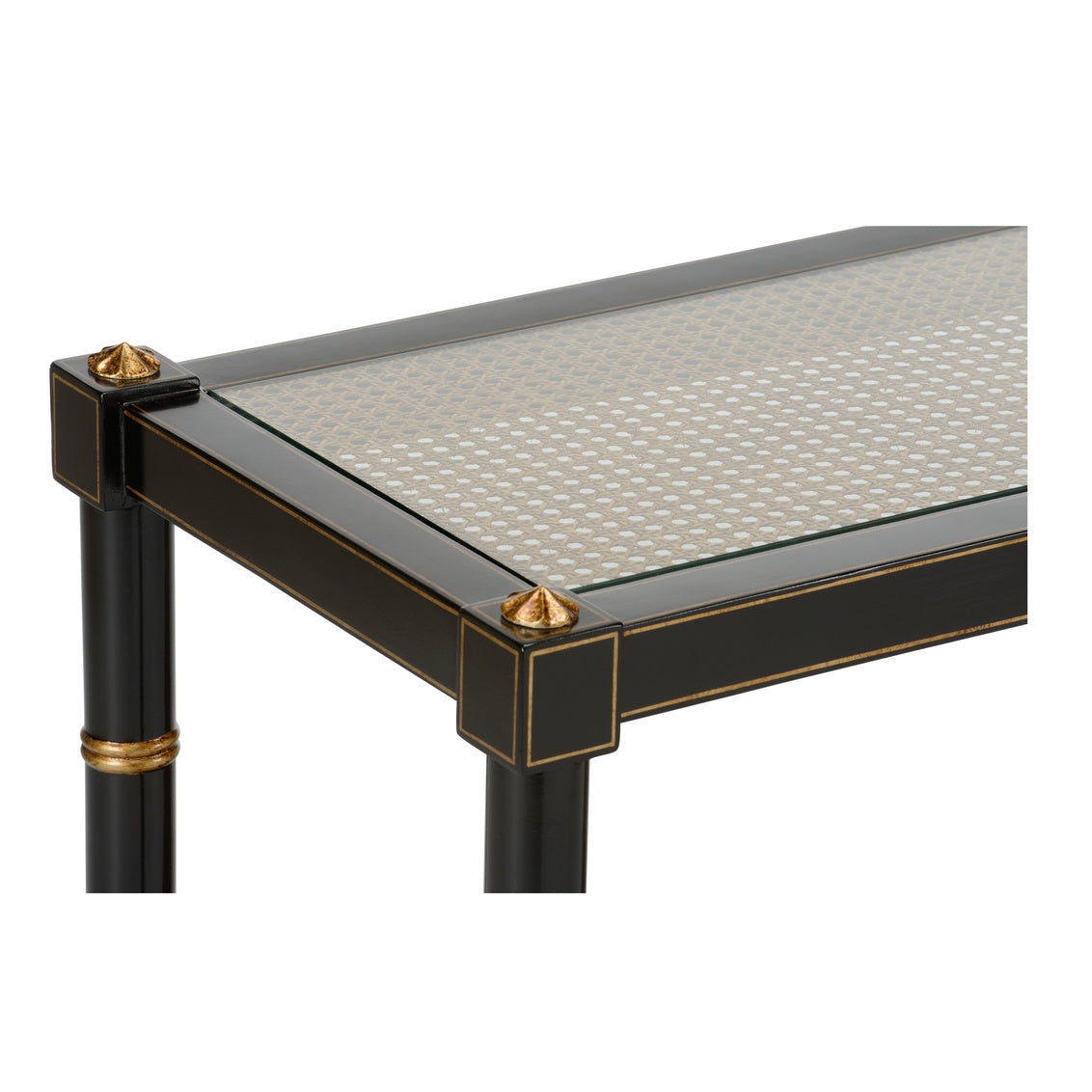 Chelsea House Conner Cane Console - Black