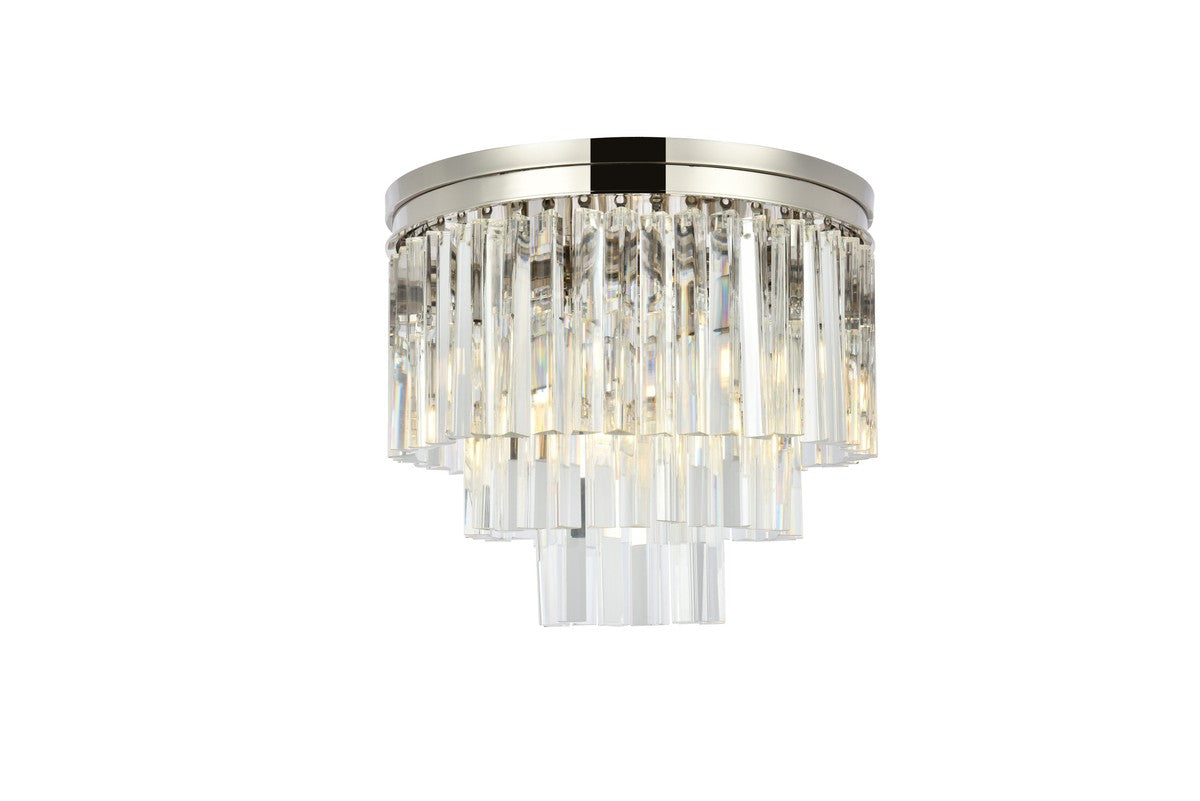 Elegant Lighting - 1201F20PN/RC - Nine Light Flush Mount - Sydney - Polished nickel