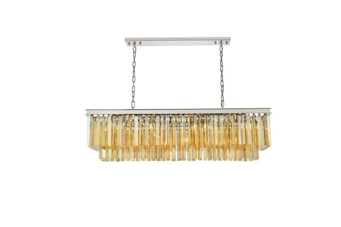 Elegant Lighting 12 Light Chandelier from the Sydney collection in Polished Nickel finish