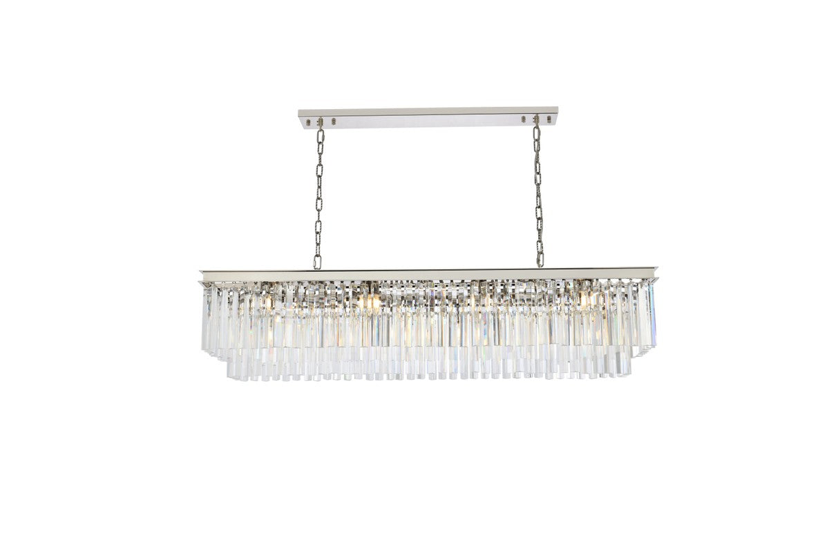 Elegant Lighting - 1202D60PN/RC - 12 Light Chandelier - Sydney - Polished nickel