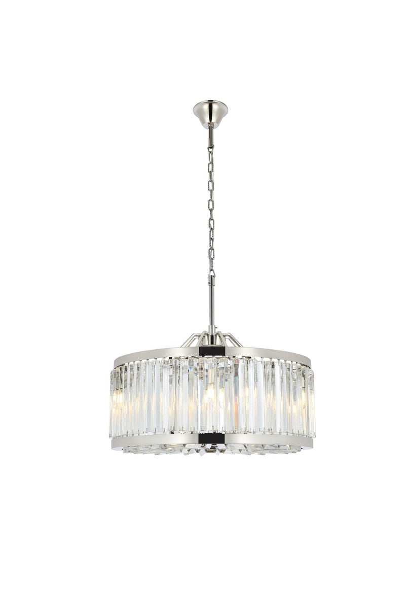 Elegant Lighting - 1203D28PN/RC - Eight Light Chandelier - Chelsea - Polished nickel