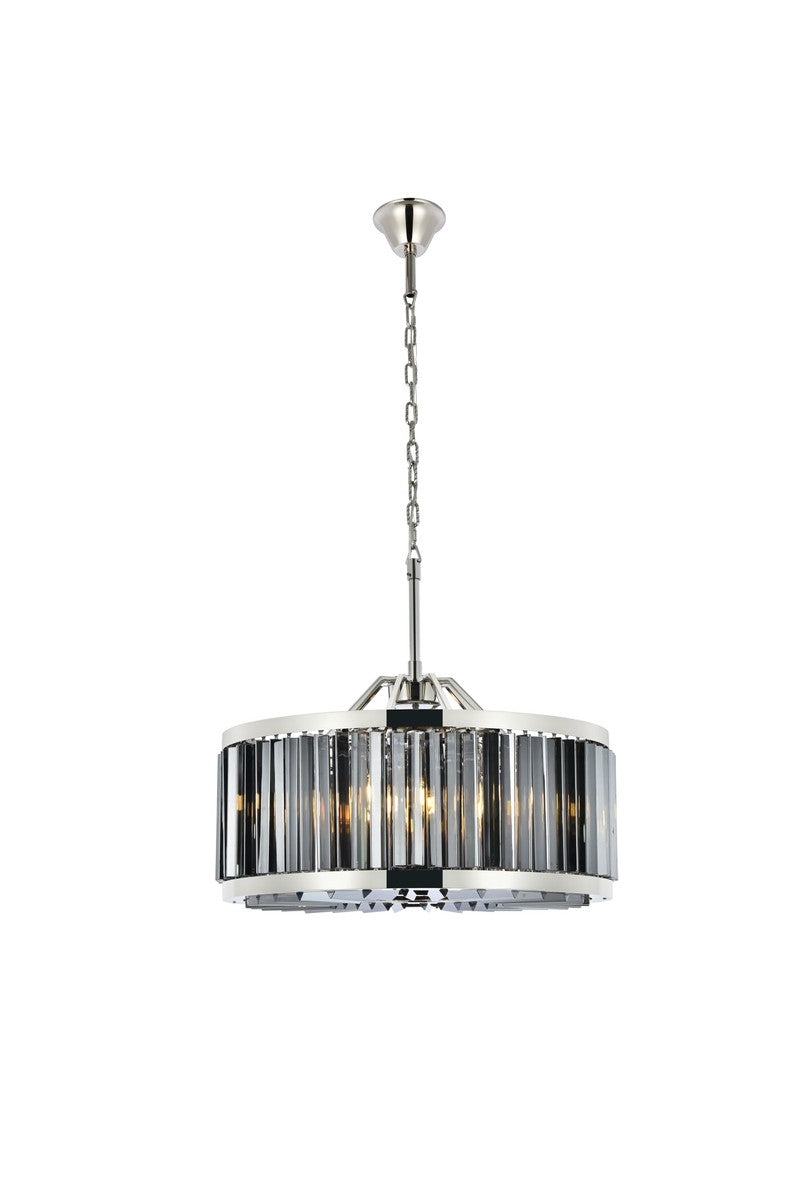 Elegant Lighting - 1203D28PN-SS/RC - Eight Light Chandelier - Chelsea - Polished nickel