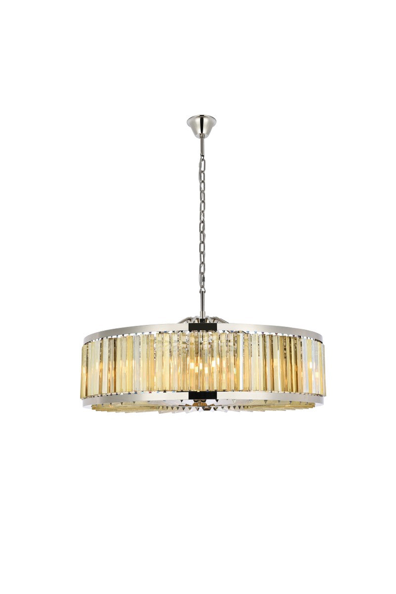 Elegant Lighting - 1203G43PN-GT/RC - Ten Light Chandelier - Chelsea - Polished nickel