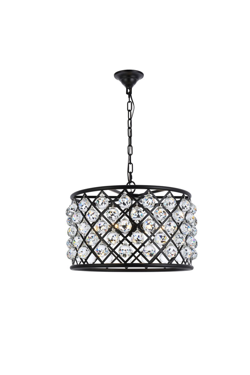 Elegant Lighting - 1206D20MB/RC - Six Light Pendant - Madison - Matte Black