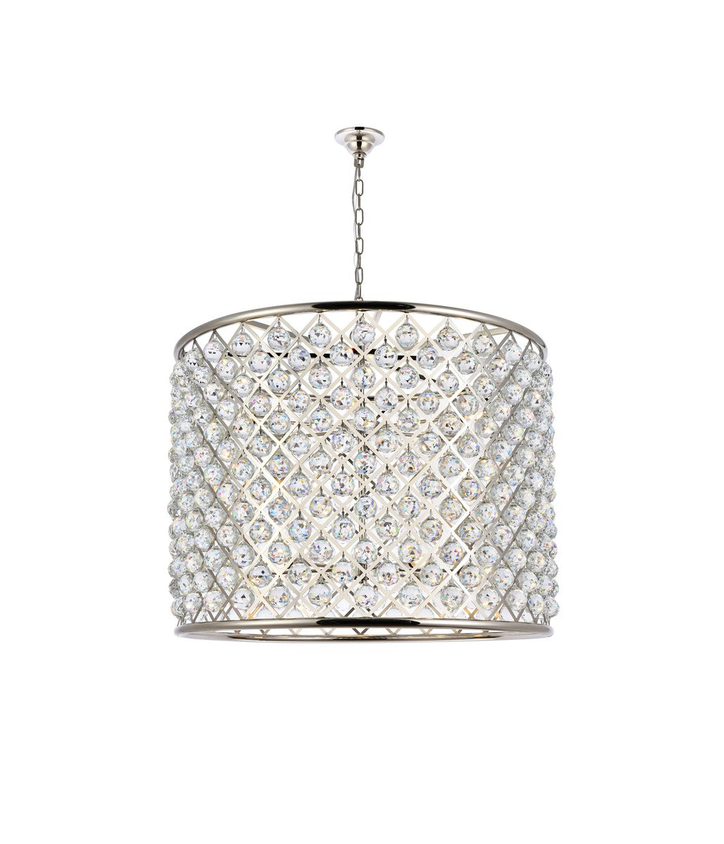 Elegant Lighting - 1206D35PN/RC - 12 Light Chandelier - Madison - Polished nickel