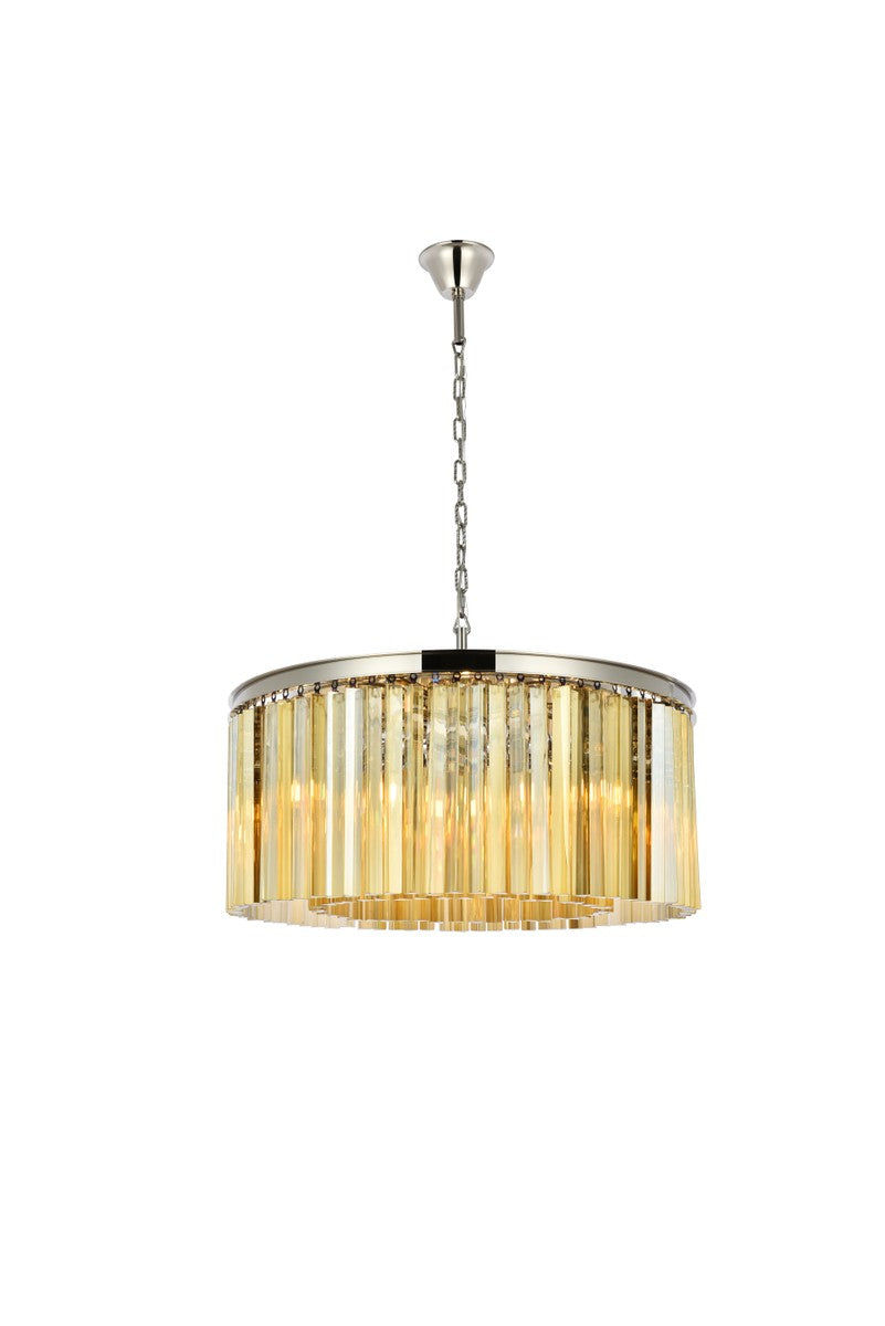 Elegant Lighting - 1208D31PN-GT/RC - Eight Light Chandelier - Sydney - Polished nickel