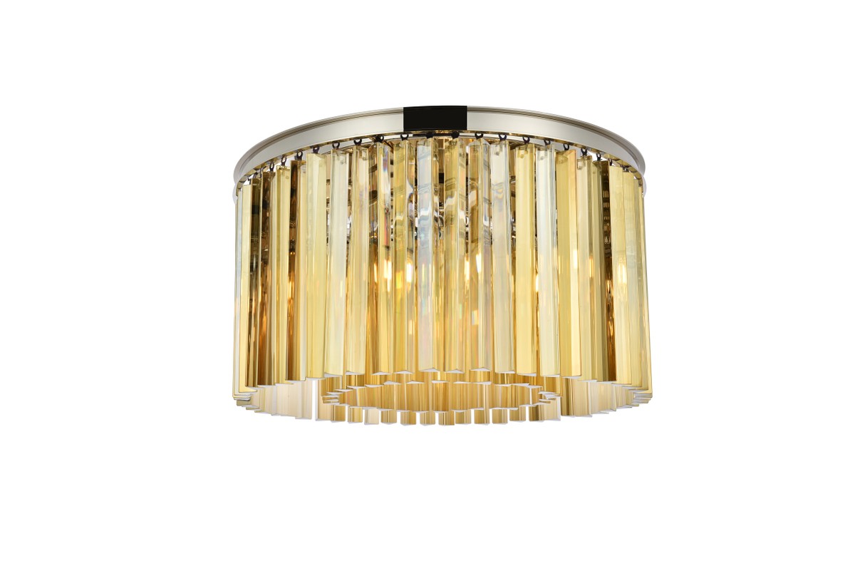 Elegant Lighting - 1208F26PN-GT/RC - Eight Light Flush Mount - Sydney - Polished nickel