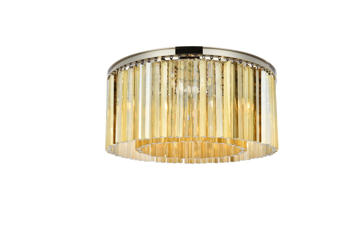 Elegant Lighting - 1208F31PN-GT/RC - Eight Light Flush Mount - Sydney - Polished nickel