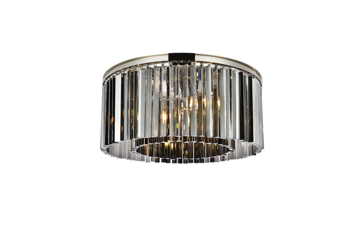 Elegant Lighting - 1208F31PN-SS/RC - Eight Light Flush Mount - Sydney - Polished nickel
