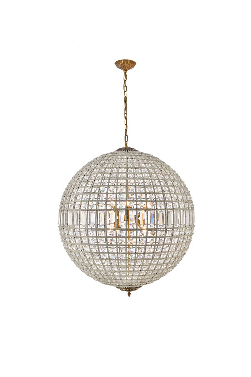 Elegant Lighting - 1205G36FG/RC - Eight Light Chandelier - Olivia - French Gold