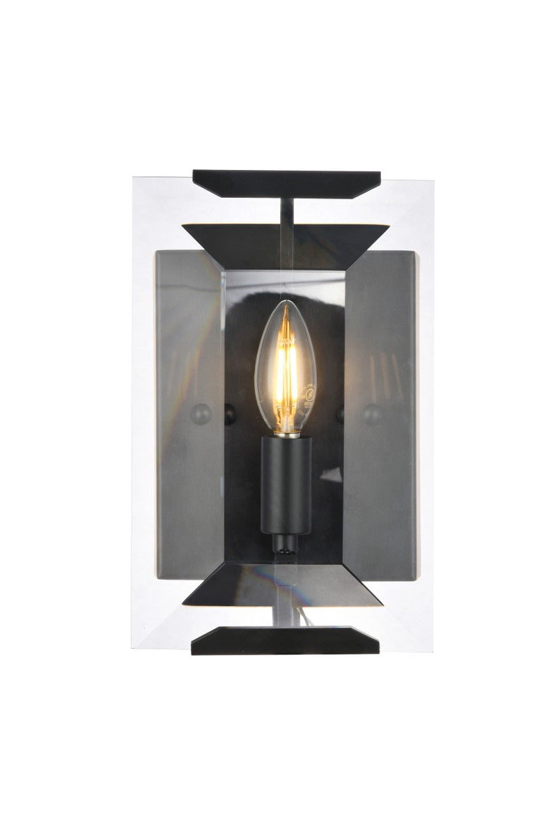 Elegant Lighting - 1212W6FB - One Light Wall Sconce - Monaco - Flat Black (Matte)