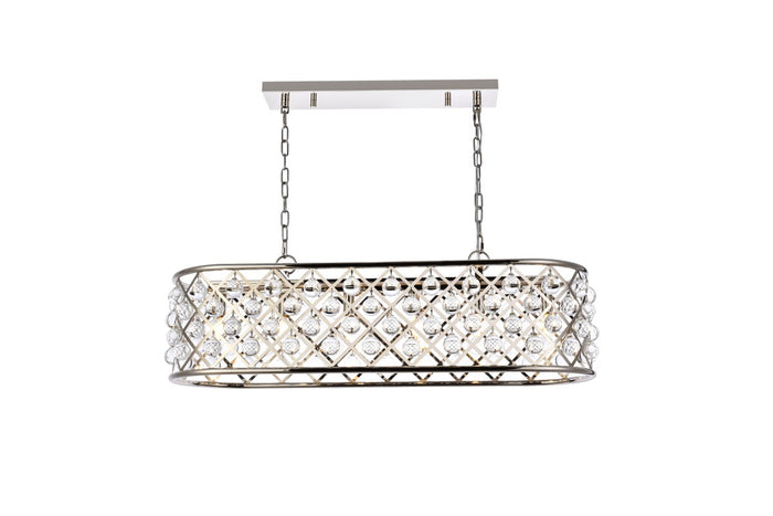Elegant Lighting Six Light Chandelier from the Madison collection in Polished Nickel finish