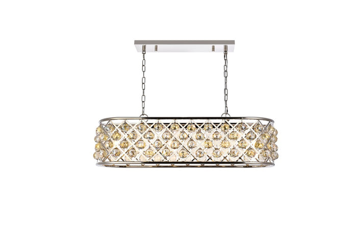 Elegant Lighting Six Light Chandelier from the Madison collection in Polished Nickel finish
