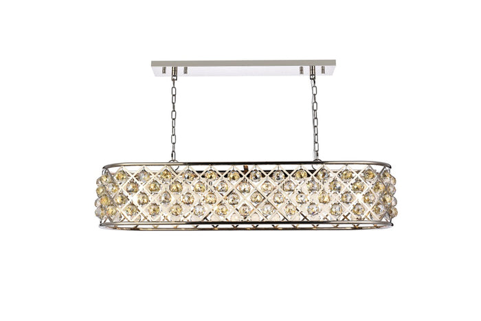 Elegant Lighting Seven Light Chandelier from the Madison collection in Polished Nickel finish