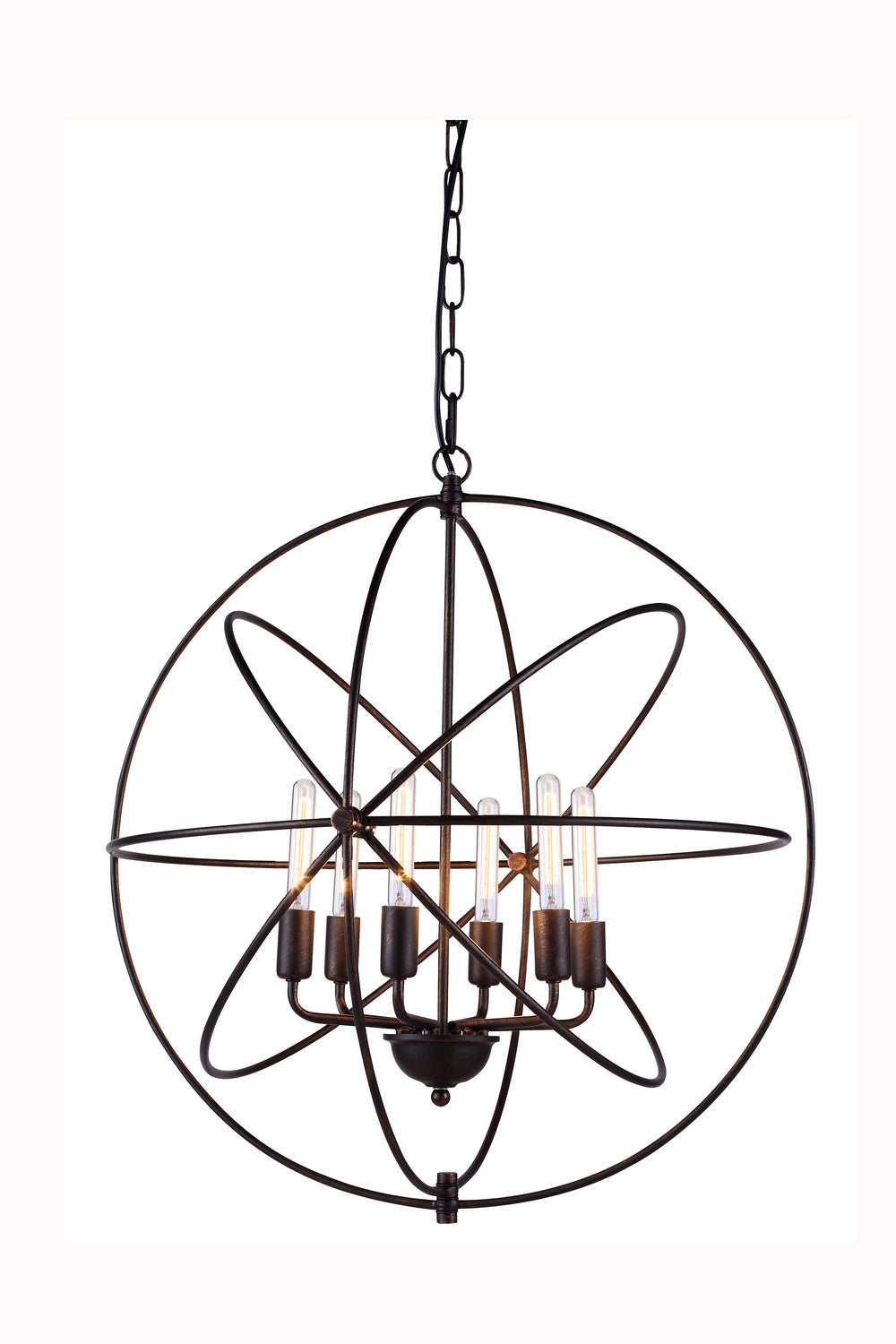 Elegant Lighting - 1453D25DB - Six Light Pendant - Vienna - Dark Bronze