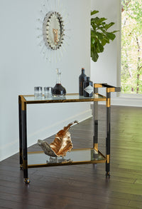 Wildwood Boulevardier Bar Cart - Black/Gold