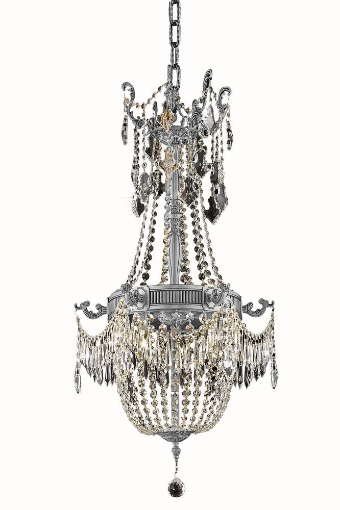 Elegant Lighting - 9306D18PW/RC - Six Light Pendant - Esperanza - Pewter