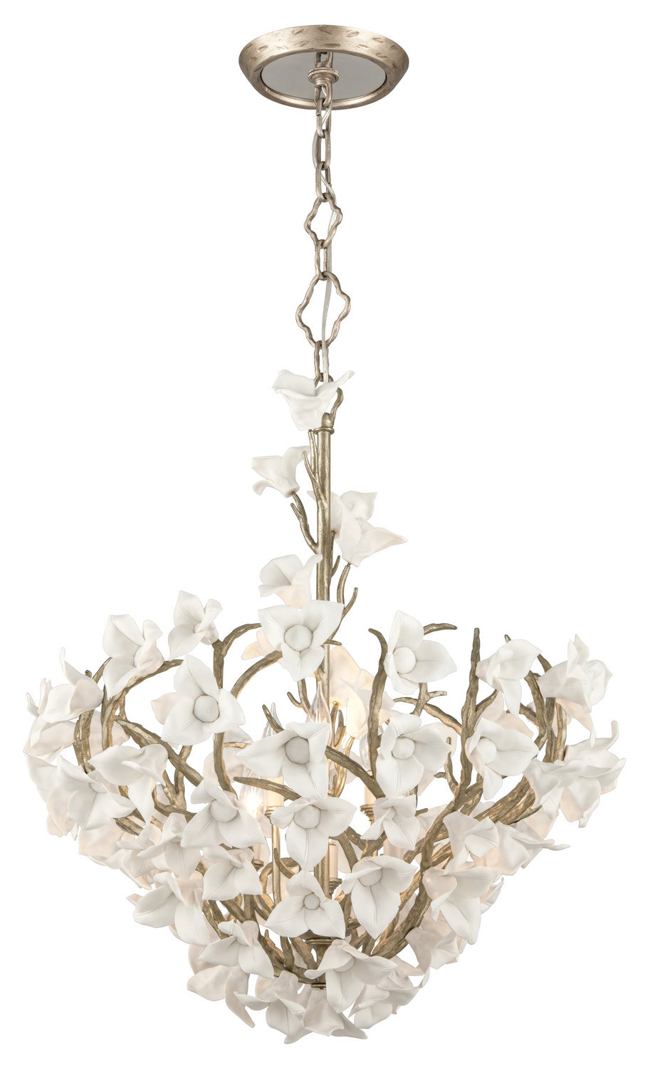 Corbett Lighting - 211-47-SGL - Six Light Chandelier - Lily - Stria Gold Leaf