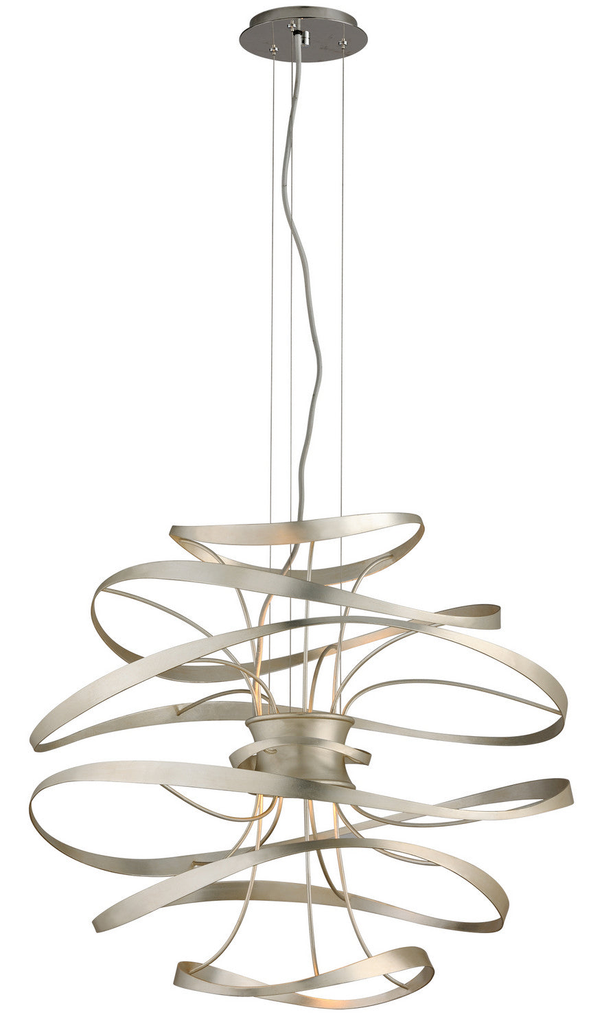 Corbett Lighting - 213-42-SL/SS - LED Chandelier - Calligraphy - Silver Leaf