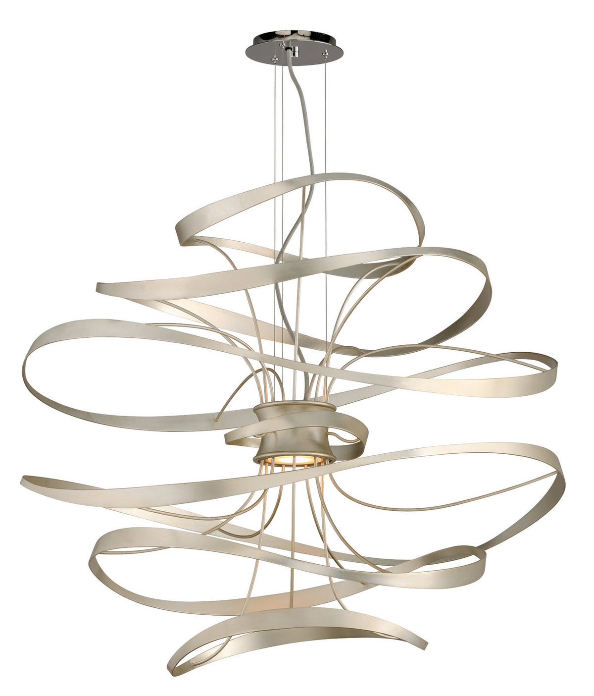 Corbett Lighting - 213-43-SL/SS - LED Chandelier - Calligraphy - Silver Leaf