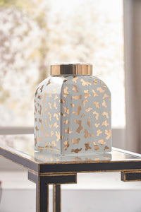 Chelsea House Jungle Ginger Jar - White