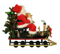 Karen Didion Lighted  Merry Christmas Train Santa