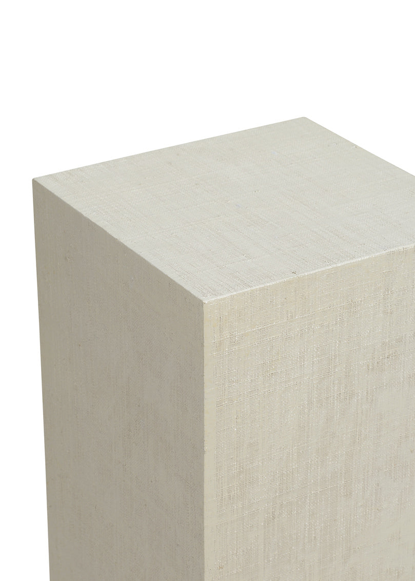 Chelsea House Raffia Pedestal - White (Sm)
