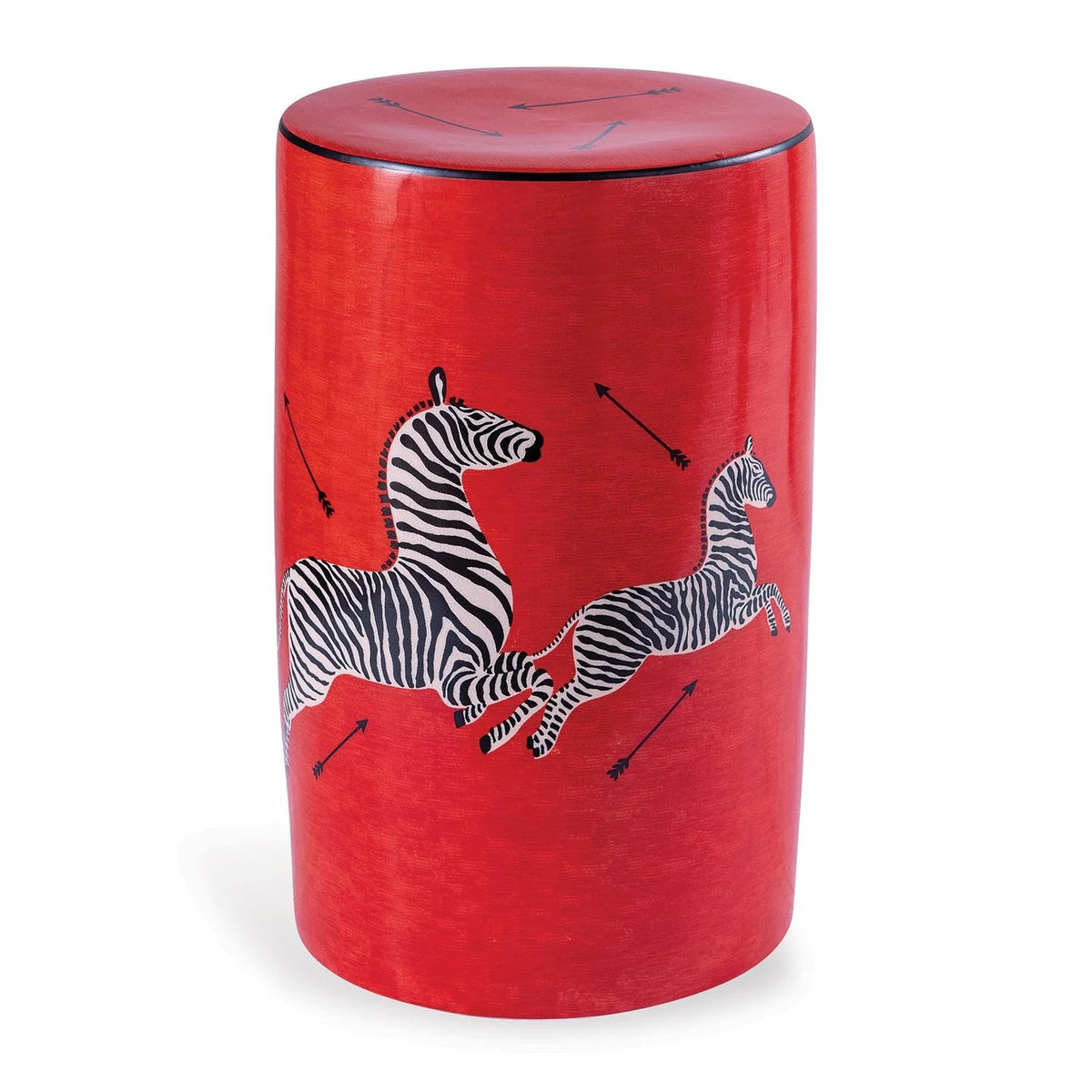 Scalamandré Red Zebra Stool