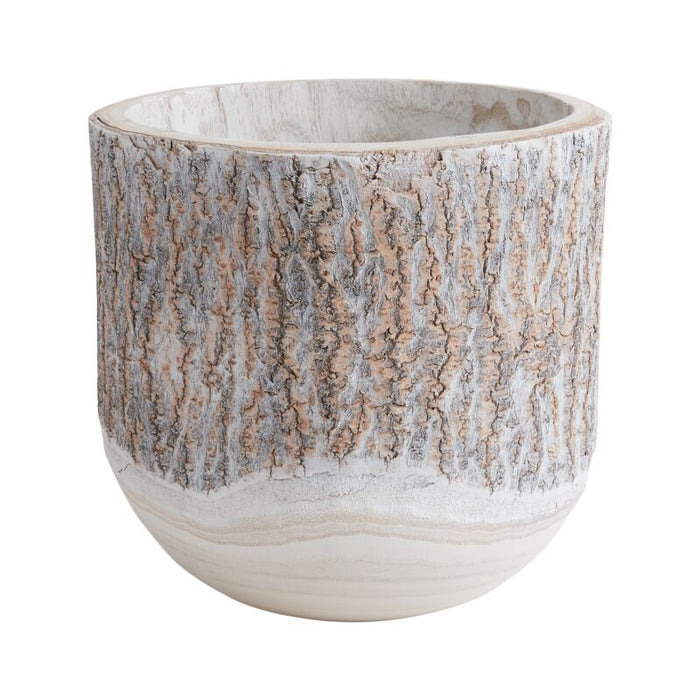 Design Shop Natural Elmwood Collection Planter, 9.5" X 11.25".