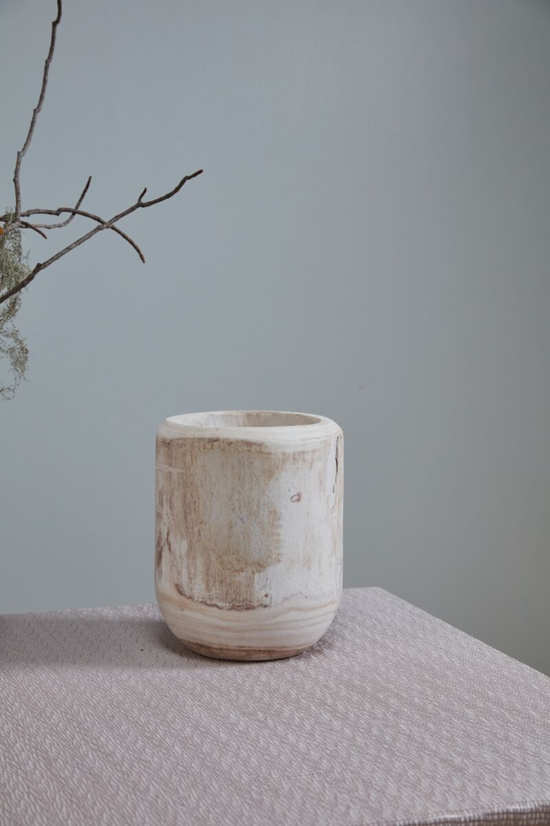 Design Shop Natural Elmwood Collection Planter, 9.5" X 11.25".