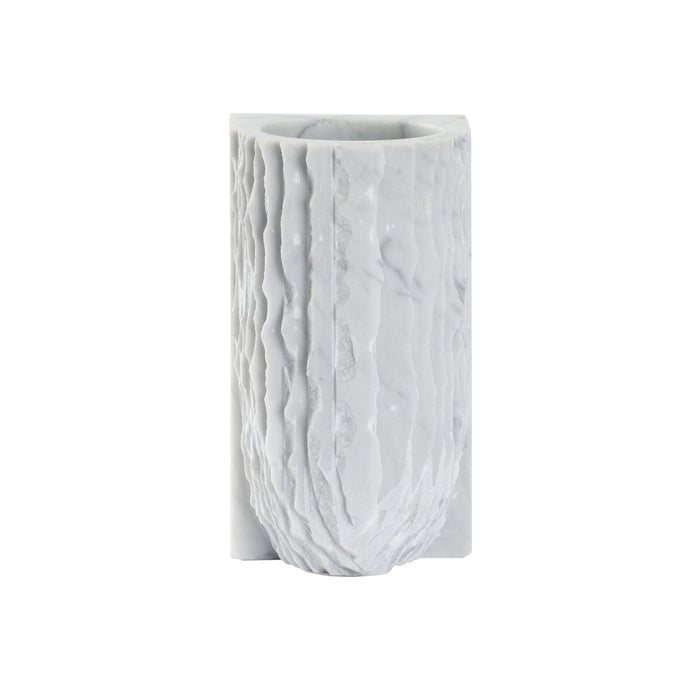 White textured planter on a white background