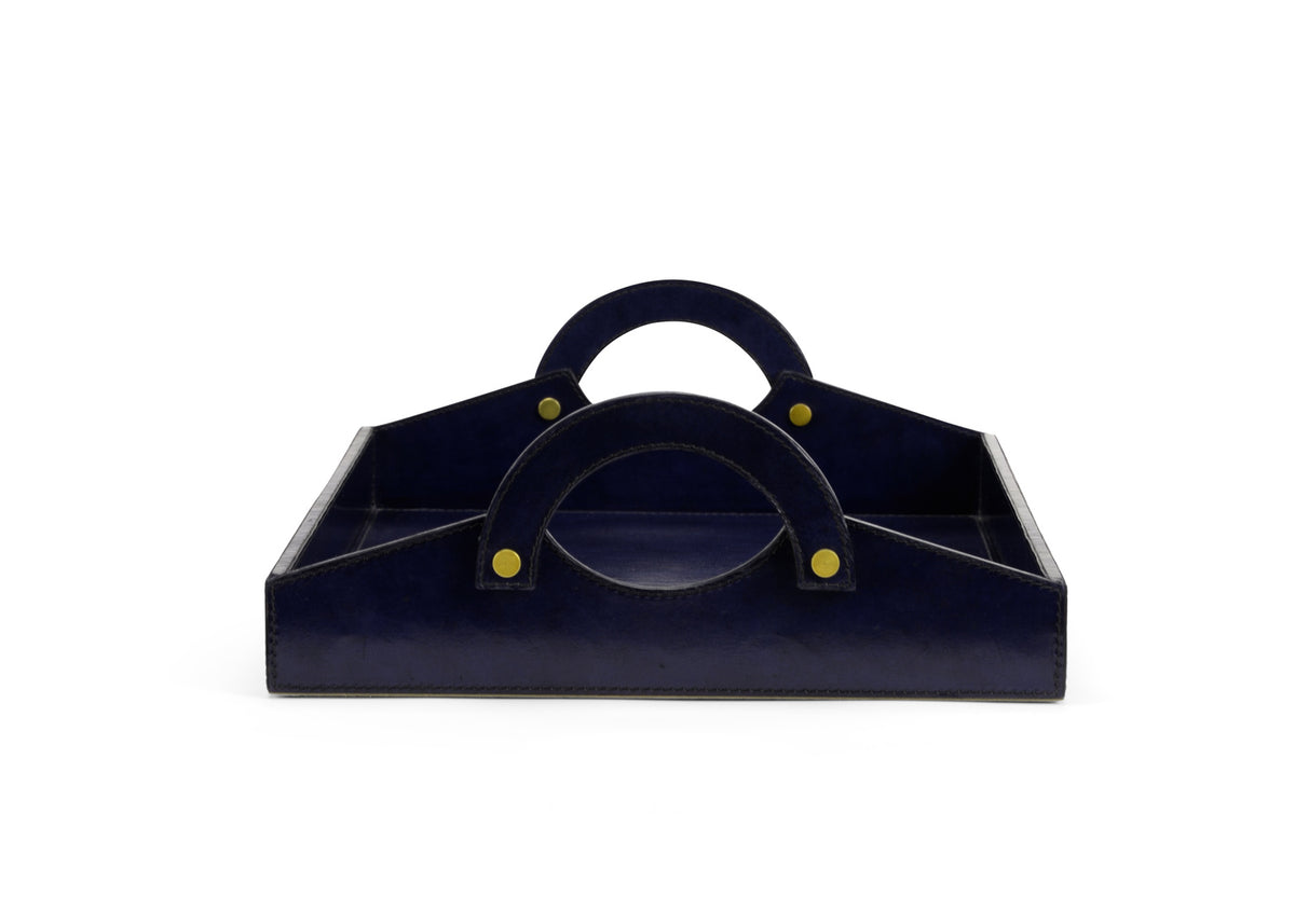Chelsea House Leather Tray - Midnight Blue