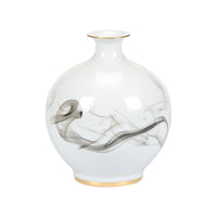 Wildwood White Cinder And Smoke Vase (Sm)