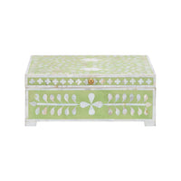 Chelsea House Bone Inlay Box-Green