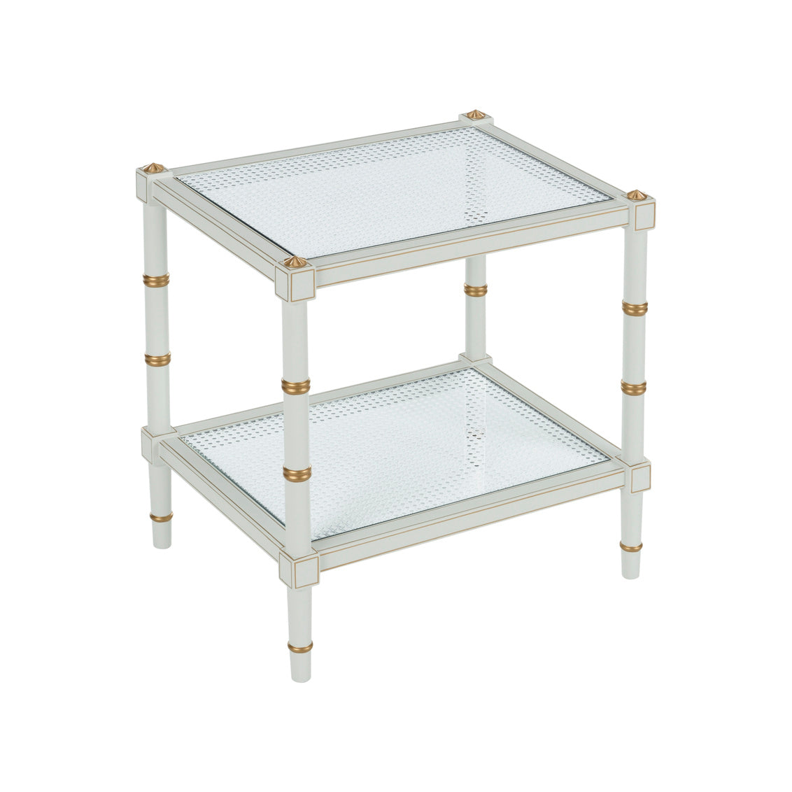Chelsea House Conner Cane End Table - Gray