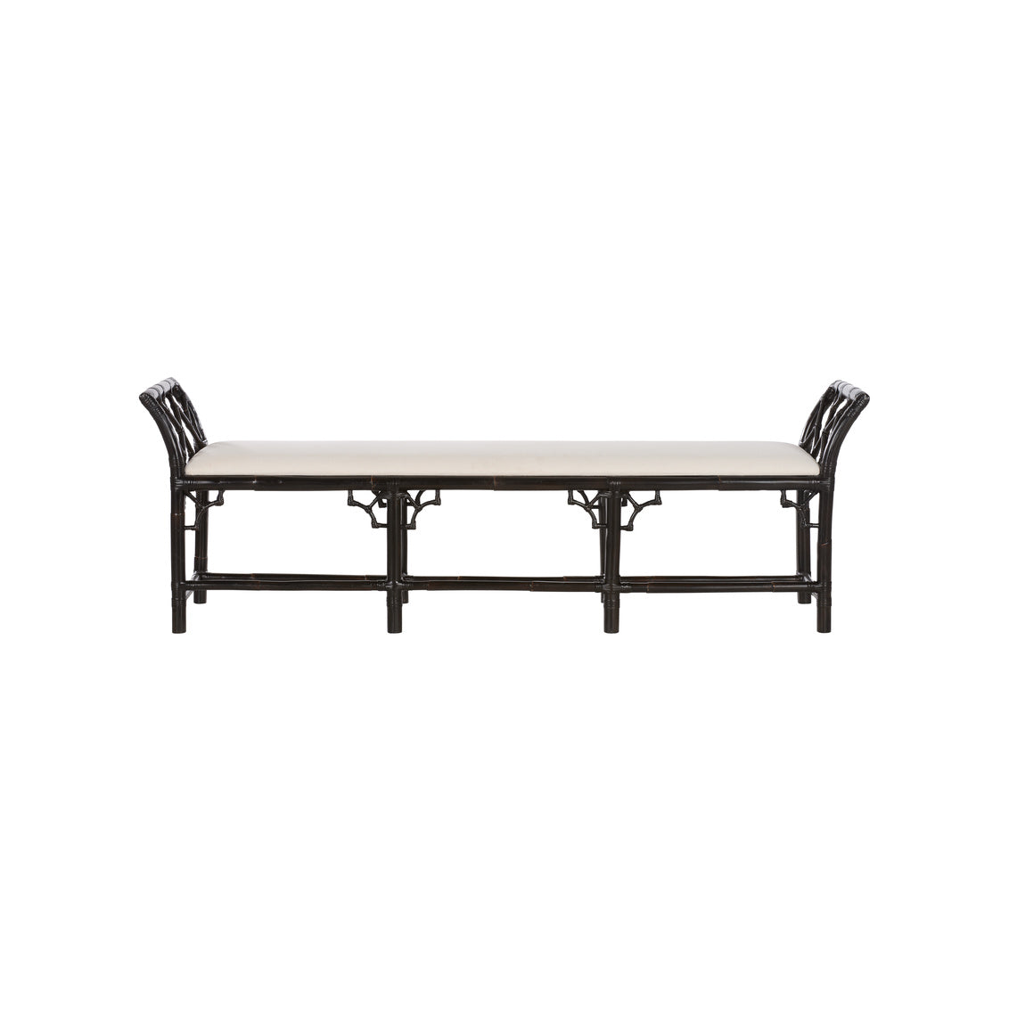 Chelsea House Chippendale Bamboo Regency Bench - Cracked Pepper