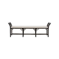 Chelsea House Chippendale Bamboo Regency Bench - Cracked Pepper