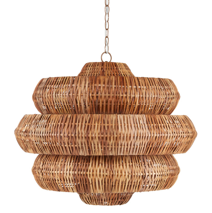 Currey and Company Nine Light Chandelier from the Antibes collection in Natural/Khaki finish