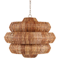 Currey and Company - 9859 - Nine Light Chandelier - Antibes Collection - Natural/Khaki
