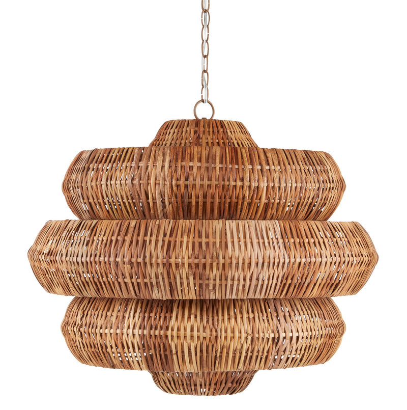 Currey and Company - 9859 - Nine Light Chandelier - Antibes Collection - Natural/Khaki