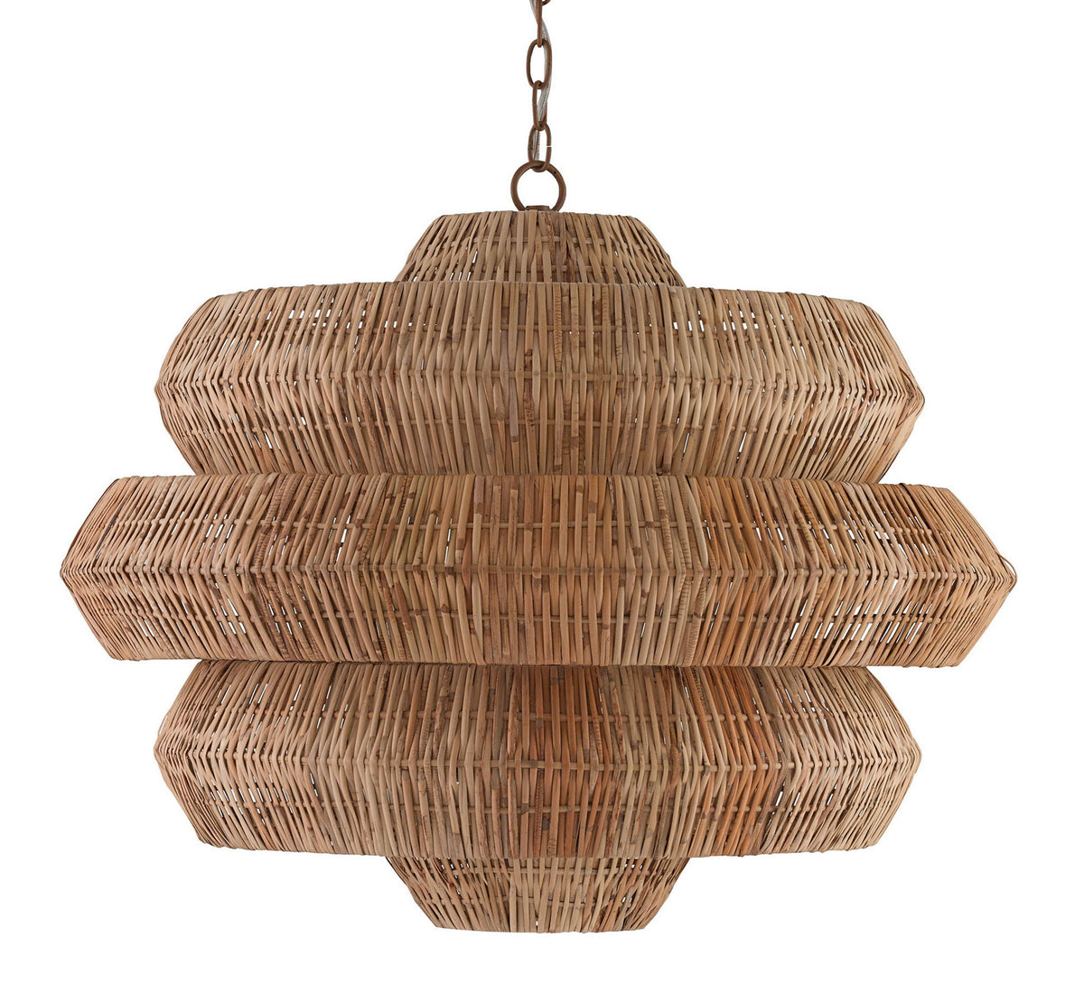 Currey and Company - 9859 - Nine Light Chandelier - Antibes Collection - Natural/Khaki