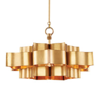 Currey and Company - 9944 - One Light Chandelier - Grand Lotus - Antique Gold Leaf